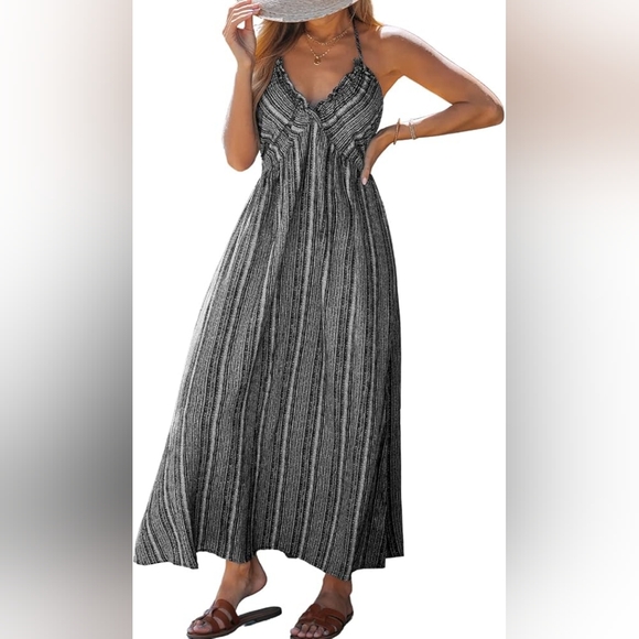 Cupshe Dress Backless Halter Maxi Dress - Picture 3 of 13